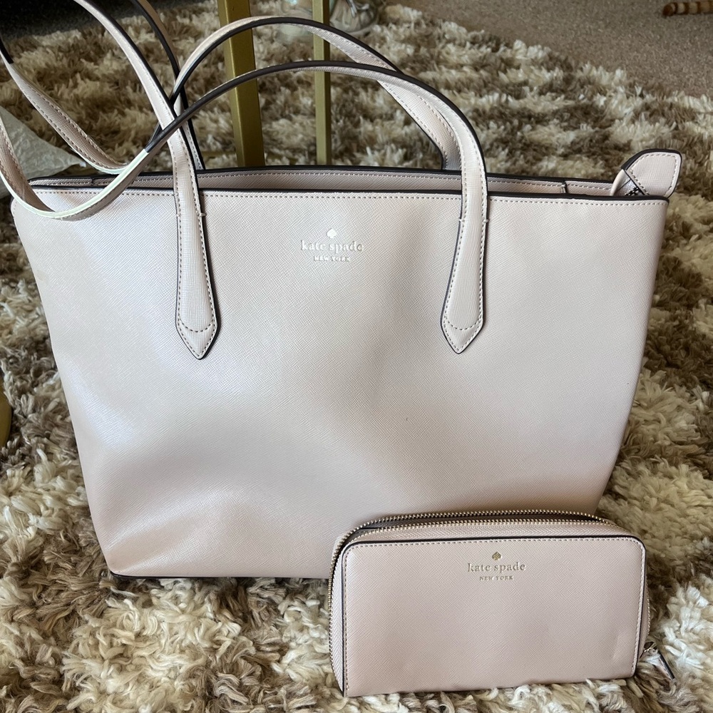 Kate Spade Blush Tote and Wallet Set